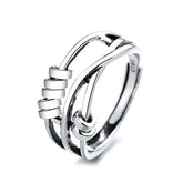 Women's Light Luxury Transfer Bead Hip-hop Open Ring Geometric Minimalist Adjustable Rings Modern Fashion Jewelry Gift Wholesale