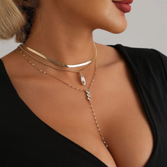 Sweet Trendy Fashion Sweater Chain for Girls Layered Wearing Necklaces for Girls Elegant Jewelry for Women Ladies Accessories