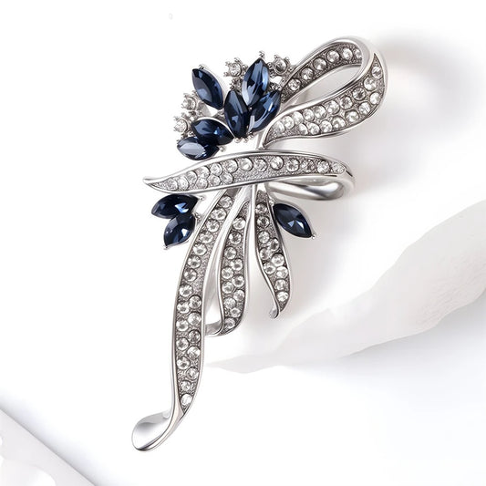 Fashion New Design Elegant Glitter Rhinestone Luxury Brooches for Girls Elegant Pins Jewelry for Women Ladies Accessories Female
