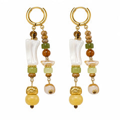 Fashion Natural Stone Shell Boho Drop Earrings for Girls Trendy Sweet Jewelry for Women Ladies Wholesale China Manufacturer