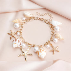 Fashion Trendy Sea Star Boho Stylish Bracelets for Girls Sweet Elegant Bold Dainty Jewellry for Women Ladies Accessories Chic