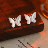 Female Butterfly Creative Design Small Stud Earring Stylish Trendy Fashion Elegant High Quality Bulk Jewelry Causal Accessories