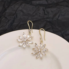 Sweet Cherry Fruit Simple Art Deco Drop Earrings for Girls Glitter Stunning Flower Floral Jewelry for Women Ladies Accessories