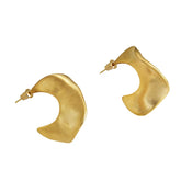 European and American Irregular Brushed Geometric Earrings Niche Design Minimalist Statement Stud Earrings Accessories Wholesale