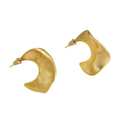 European and American Irregular Brushed Geometric Earrings Niche Design Minimalist Statement Stud Earrings Accessories Wholesale