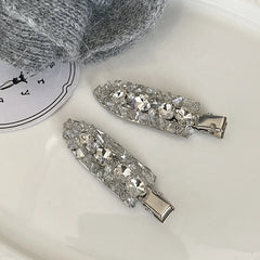 Female Hot Sale New Design Rhinestone Small Alligator Clip Sparking Glitter Fashion Chic Customized in Stock Hair Clip Accessory