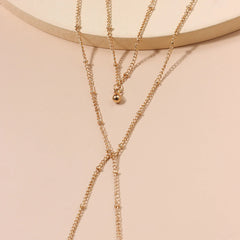 Fashion Link Simple Sweater Chain Necklaces for Girls Minimalistic Trendy Jewellry for Women Ladies Accessories Wholesale