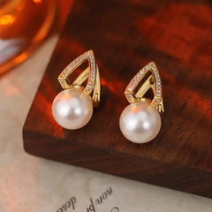 Women Pink Yellow Imitation Pearl Earring Fashion Elegant Graceful High Quality Lightweight Wholesale Daily Jewelry Accessories