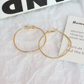 Women Simple Hot Sale Large Hoop Earring Fashion Elegant Dainty Trendy Latest Affordable Bulk Jewelry Accessories for Holiday