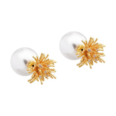 Stylish Dual-wear Firework Imitation Pearl Stud Earrings Elegant Unique Exquisite Sweet Trendy Earrings Jewelry Women Wholesale