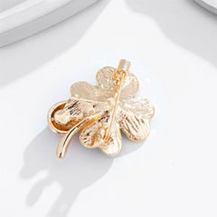 Cartoon Four-leaf Clover Brooch for Girls Sweet Stylish Elegant Pins Jewelry for Women Ladies Accessories Chinese Supplier
