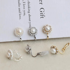Sweet Imitation Pearl Trendy Elegant Clip on Earrings for Girls Bee Animals Luxury Jewelry for Women Ladies Accessories Chic