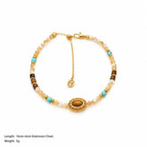 Fashion Shell Tiger Eye Stone Blue Turquoise Copper Jewelry Sets for Girls Vintage Necklaces Bracelets for Women Lady Wholesale