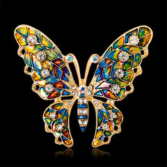Fashion Dainty Luxury Lustrous Butterfly Brooches for Girls Refined Elegant Pins Jewelry for Women Ladies Accessories Wholesale