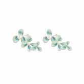 Girls Flower Freshwater Pearl S925 Silver 18k Gold-plated Green Purple Earring Factory Price Low MOQ Trendy Jewelry for Daily