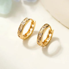 Simple Classic Minimalistic Fashion Trendy Glitter Hoop Earrings for Girls Sweet Elegant Jewelry for Women Ladies Accessories
