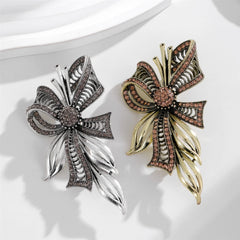 Fashion Vintage Glitter Dainty Retro Elegant Brooches for Girls Bowknot Pins Jewelry for Women Ladies Accessories New Design