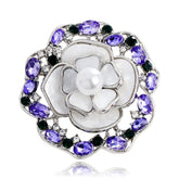 Fashion Camellia Flowers Floral Vintage Glitter Brooches for Girls Sweet Elegant Jewelry Pins for Women Ladies Accessories