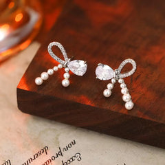 Ladies Bow Butterfly New Design Small Stud Earring Fashion Elegant Chic Wholesale Lightweight Customized Jewelry Daily Accessory