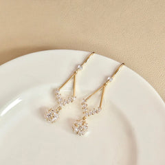 Sweet Elegant Simple Art Deco Tassel Drop Earrings for Girls Fashion Trendy Dainty Jewelry for Women Lady Accessories Wholesale