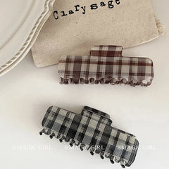 Fashion Trendy Elegant Sweet Hair Claw Clips for Girls Plaid Simple Classic Hair Accessories for Women Ladies Chinese Supplier