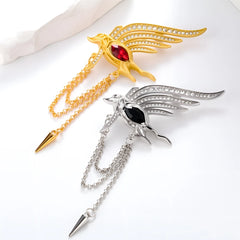 Fashion Retro Vintage Glitter Tassel Brooches for Girls Elegant Graceful Luxury Pins Jewelry for Women Ladies Accessories