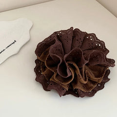 Girls Autumn Winter Solid Color Thick Thin Hair Scrunchies Chic Vintage Elegant Ponytail Holder in Stock Hair Ties Accessory