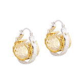 Metal Hammered Hoop Earrings Gold Silver Plated Irregular Wavy Double Layer Chunky Statement Jewelry Women Accessories Wholesale