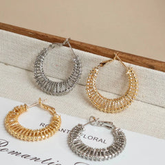 Fashion Simple Elegant Classic Large Hoop Earrings for Girls Minimalistic Glamoros Jewelry for Women Lady Accessories Wholesale