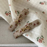 Vintage Gold Bow-shaped Floral Hair Clips for Women Trendy Chic Elegant Fringe Hairpin Autumn Winter Hair Accessories Wholesale
