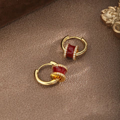 Fashion Hoop Earrings for Girls 18K Gold Plated Trendy Simple Minimalistic Jewelry for Women Ladies China