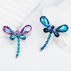 Fashion Sweet Dragonfly Rhinestone Glitter Sparking Brooches for Girls Elegant Pins Jewelry for Women Ladies Accessories Chic