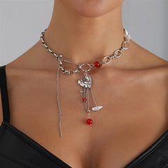 Fashion Heart Shaped Sweet Spicy Punk Necklaces for Girls Elegant Glamorous Charms Jewelry for Women Lady Accessories Wholesale