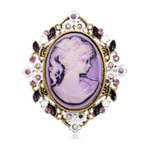 Fashion Vintage Retro Elegant French Style Brooch for Girls Trendy Glamorous Charms Pins Jewelry for Women Ladies Accessories