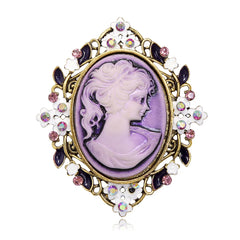 Fashion Vintage Retro Elegant French Style Brooch for Girls Trendy Glamorous Charms Pins Jewelry for Women Ladies Accessories