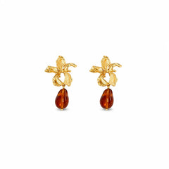 Women Star Flower Alloy Red Green Drop Earring Elegant Vintage Dainty Factory Price in Stock Jewelry for Female Girls Causal
