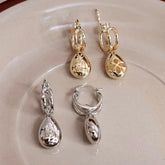Fashion Simple Minimalistic Trendy Elegant Hoop Earrings for Girls Charms Glamorous Jewelry for Women Ladies Accessories Chic