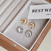 Fashion Simple Minimalistic Art Deco Hoop Earrings for Girls Classic Dainty Fine Jewelry for Women Ladies Accessories Wholesale