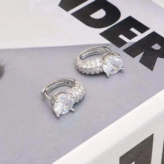 Ladies Rhinestone Crystal Circle Hoop Earring Fashion Glitter Sparking Glamorous Affordable Wholesale Daily Jewelry Accessories