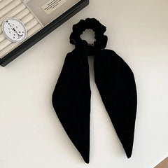 Simple Solid Color Minimalistic Scrunchies for Girls Elegant French Style Hair Ties for Women Ladies Hair Accessories Chic