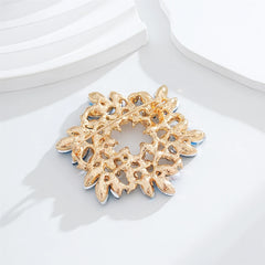 Fashion Snow Flake Glitter Sparkle Brooches for Girls Rhinestone Elegant Stylish Pins Jewelry for Women Ladies Accessories