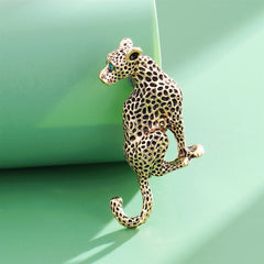 Fashion Leopard Animals Stylish Cool Brooches for Girls Glamorous Charms Pins Jewelry for Women Ladies Accessories Wholesale