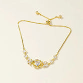 Fashion Elegant Glitter Rhinestone Flowers Necklaces for Girls Sweet Dainty Glamorous Jewellry for Women Ladies Accessories