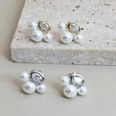 Fashion Elegant Imitation Pearl Flower Drop Earrings for Girls Sweet Luxury Jewelry for Women Accessories Chinese Supplier