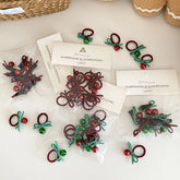 2025 Christmas Santa Claws Classic Scrunchies for Baby Girls Cute Sweet Fashion Hair Ties for Kids Children Hair Accessories