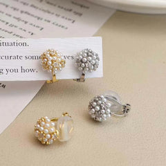Fashion Sweet Glitter Dainty Refined Clip on Earrings for Girls Sparkle Trendy Jwelleries for Women Ladies Accessories Chic