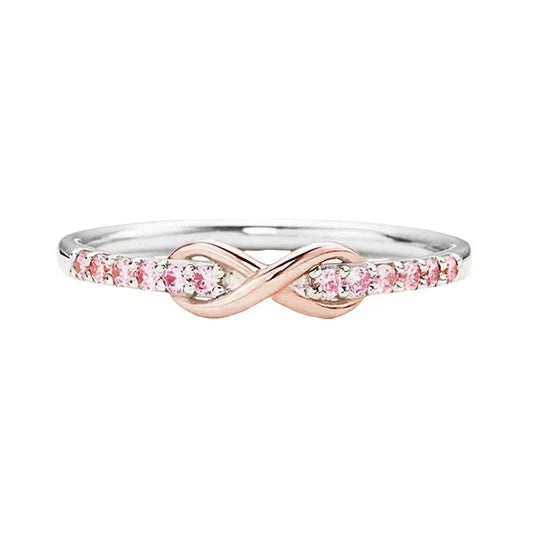 Hot Mujer Lucky 8-shaped Zirconium Ring Women's Fashionable Simple Style Customizable Rings Affordable Luxury Jewelry Accessory