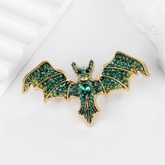 Fashion Dainty Glitter Rhinestone Sparking Bat Animals Brooches for Girls Trendy Pins Jewelry for Women Ladies Accessories