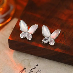 Female Butterfly Creative Design Small Stud Earring Stylish Trendy Fashion Elegant High Quality Bulk Jewelry Causal Accessories