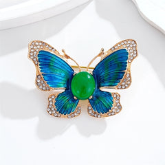 Fashion Glamorous Charms Butterfly Glitter Brooches for Girls Fancy Sweet Pins Jewelry for Women Ladies Accessories Hot Sale